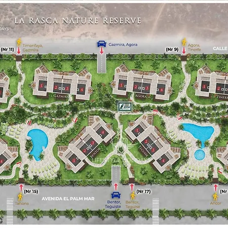 Teguise 3-3 Penthouse Pool View & Jacuzzi 2b 滨海帕尔姆